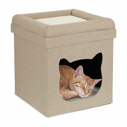 Foldable cat den