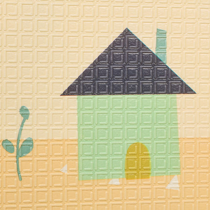 Foldable play mat animals and road