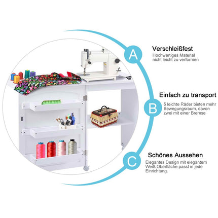 Foldable sewing machine table sewing table multi-purpose table desk work table