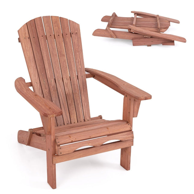 Scaun Adirondack pliabil, lemn, capacitate 180 kg