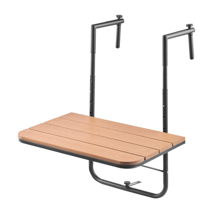 Folding Balcony Railing Table – Adjustable, Fits 1–8.27 in