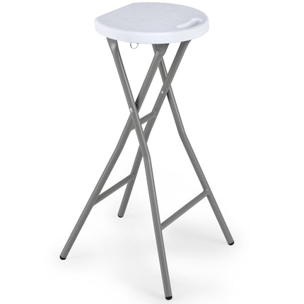 Scaun de bar pliabil cu șezut HDPE, 70 cm, alb