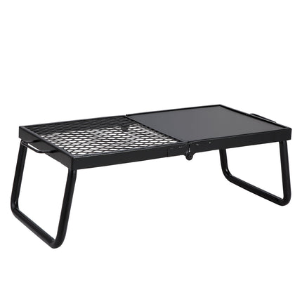 Folding Campfire Grill, 57cm Steel Mesh, Carry Bag