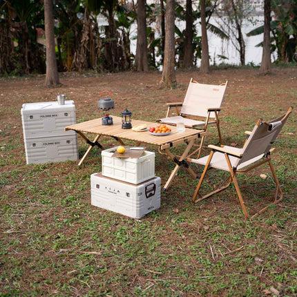 Cutie de camping pliabilă cu capac, 15L, albă