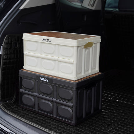 Cutie de camping pliabilă cu capac, 15L, albă