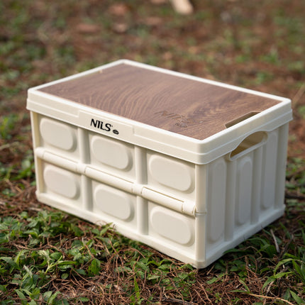 Cutie de camping pliabilă cu capac, 15L, albă
