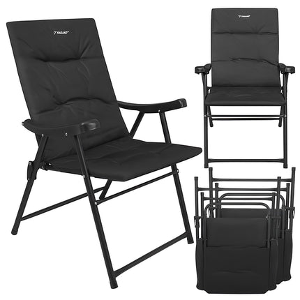Scaune pliabile de camping cu cotiere, set de 2, 59x70x91cm