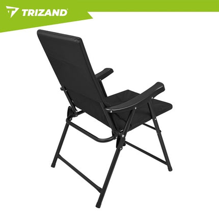 Scaune pliabile de camping cu cotiere, set de 2, 59x70x91cm