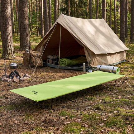 Pat pliabil de camping, cadru din oțel, 190x60 cm, 110 kg