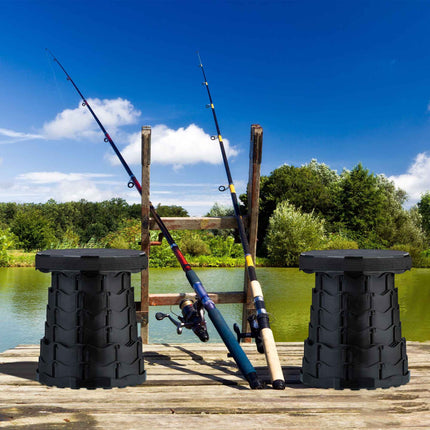 Scaune pliabile de camping, reglabile, set de 2