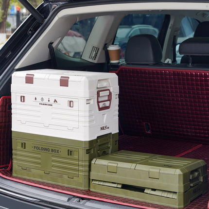 Cutie de depozitare pliabilă pentru camping cu capac, capacitate 50 l