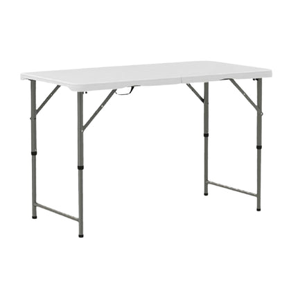 Masă pliabilă de camping 122 cm, înălțime reglabilă, blat HDPE
