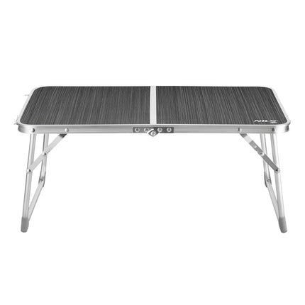 Masă de camping pliabilă, înălțime mică, gri închis