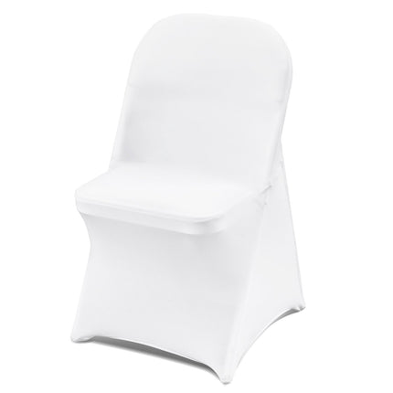 Folding Chair Covers, Stretch Spandex, White, 30 Pack