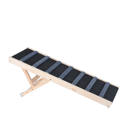 Folding Dog Ramp, Wooden, 100 cm, Adjustable 38–56 cm
