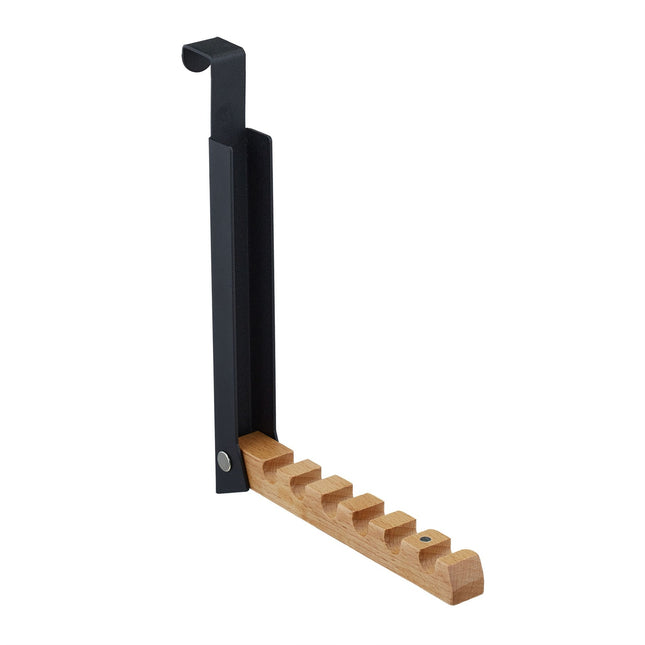 Folding Door Hook in Black/Natural
