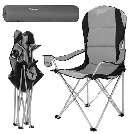 Scaun de pescuit pliabil, capacitate 120 kg, cotiere, husă