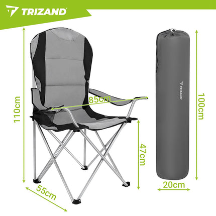 Scaun de pescuit pliabil, capacitate 120 kg, cotiere, husă