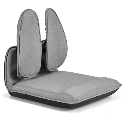 Folding Floor Chair, 5-Position, Ergonomic Back, Linen