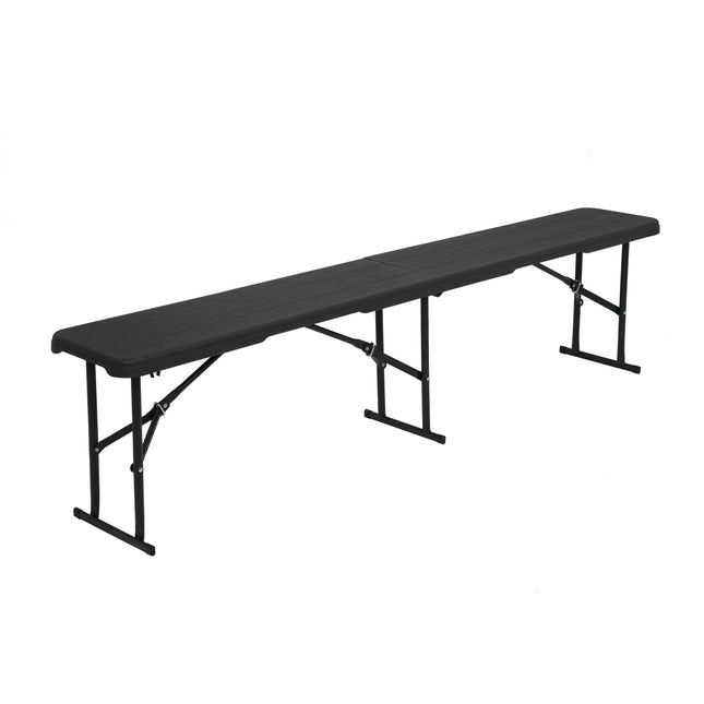 Bancă de grădină pliabilă, gri închis, 180 cm