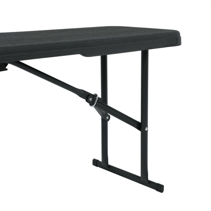 Bancă de grădină pliabilă, gri închis, 180 cm