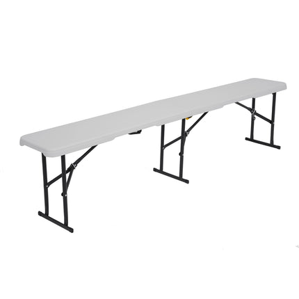 Bancă de grădină pliabilă, albă, 180 cm