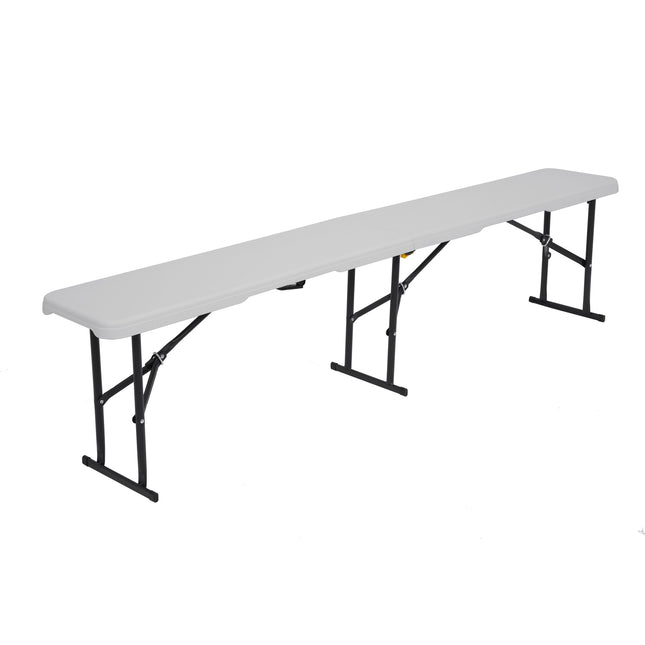 Bancă de grădină pliabilă, albă, 180 cm