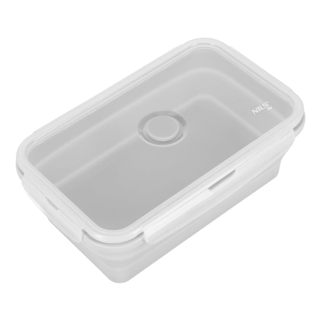 Folding Lunch Box, Grey, 1200ml Capacity
