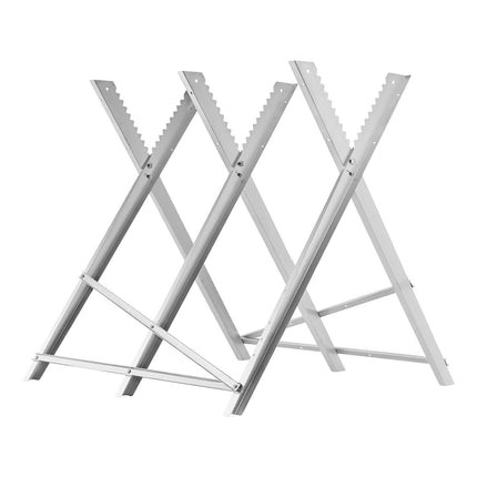 Folding Metal Sawhorse, 330 lb Capacity, Serrated Top