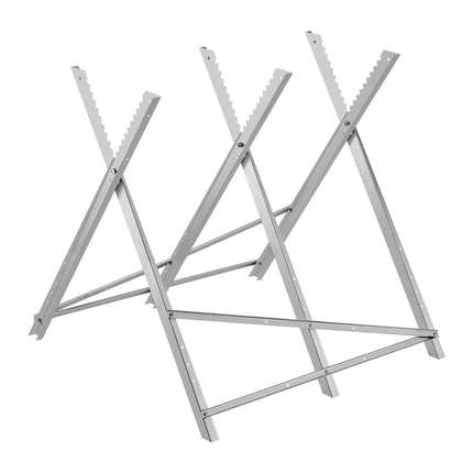 Folding Metal Sawhorse, 330 lb Capacity, Serrated Top