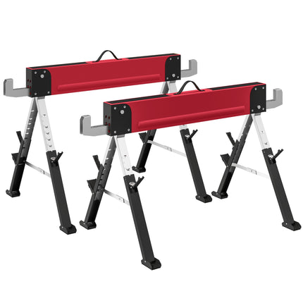 Set de capre metalice pliabile, capacitate 1160 kg, înălțime reglabilă