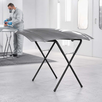 Folding Paint Stand with Padded Top, 100 kg Capacity, Steel, Black