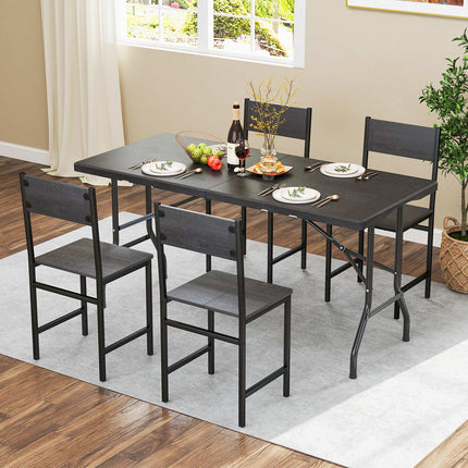 Masă de picnic pliabilă, model HDPE cu aspect de lemn, 152x70cm
