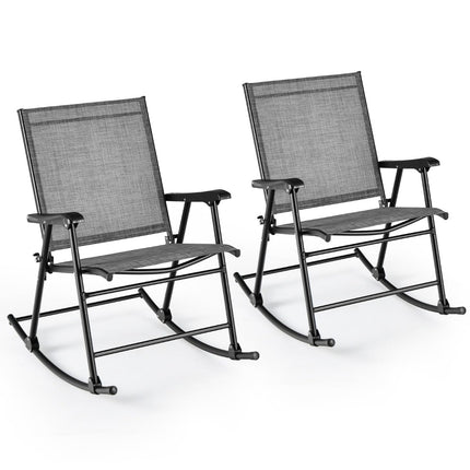 Set de 2 balansoare pliabile, material respirabil, cadru metalic
