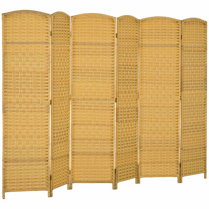 Paravan pliabil, cadru din lemn de pin cu 6 panouri, 270x180 cm