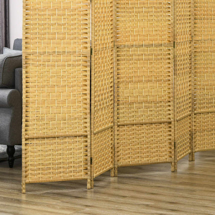 Paravan pliabil, cadru din lemn de pin cu 6 panouri, 270x180 cm
