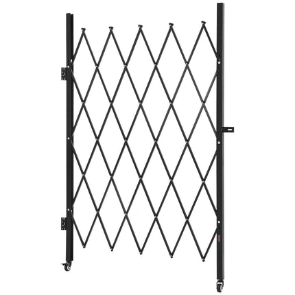 Folding Security Gate, Lockable Casters, 126 x 197.5 cm