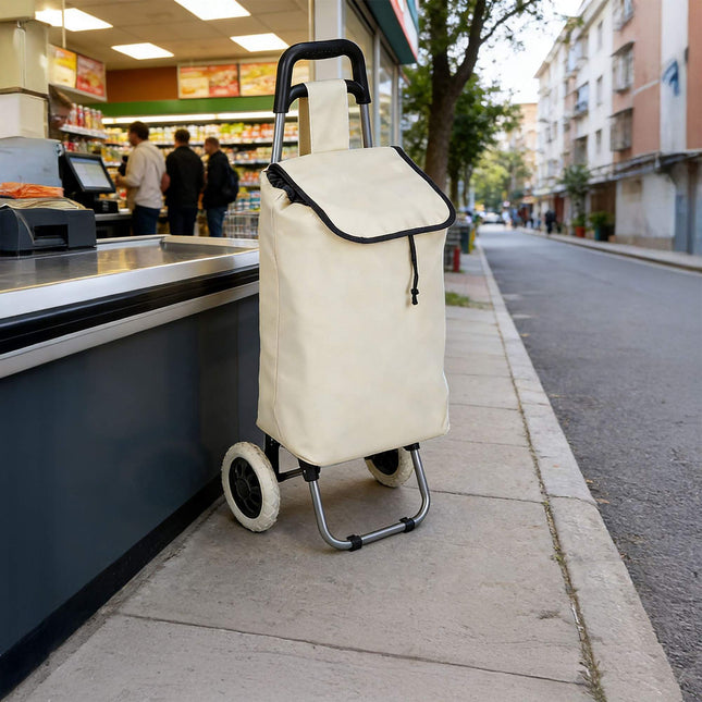 Cărucior de cumpărături pliabil – sac de 28 l, încărcătură 15 kg