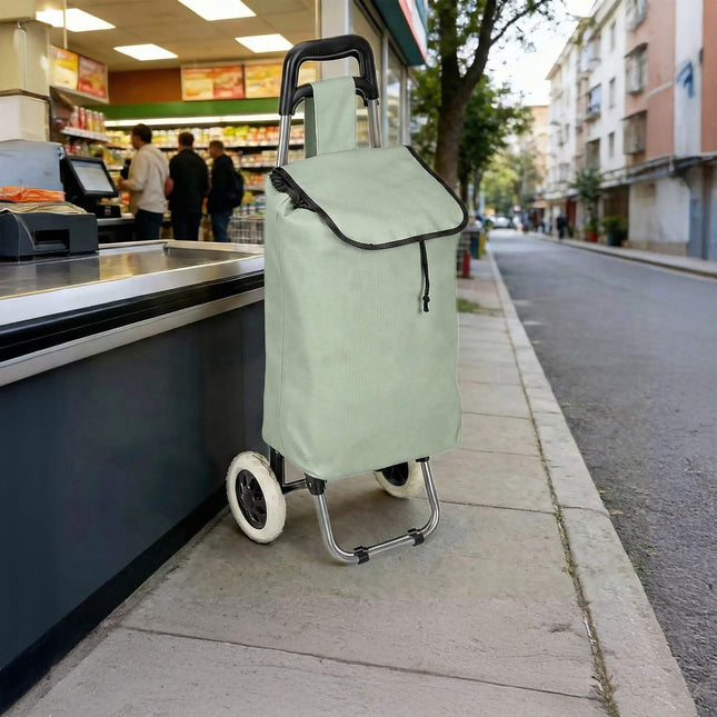 Cărucior de cumpărături pliabil, geantă de 28 l, capacitate 15 kg