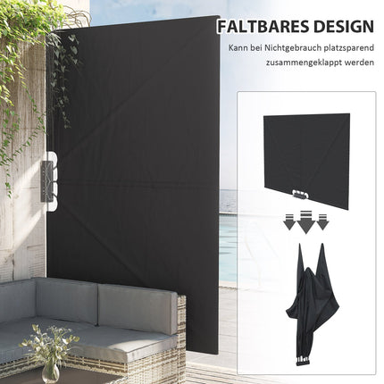 Collapsible garden awning 237x160cm, UV & Wind protection