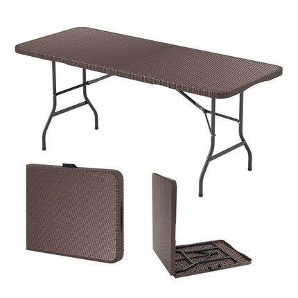 Masă pliabilă 180 x 74 cm, blat HDPE, blocare de siguranță
