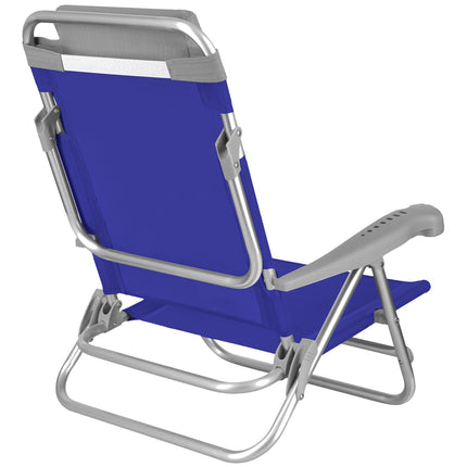 Scaun pliabil pentru turist, albastru-gri, design compact