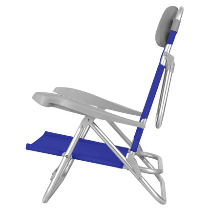 Scaun pliabil pentru turist, albastru-gri, design compact
