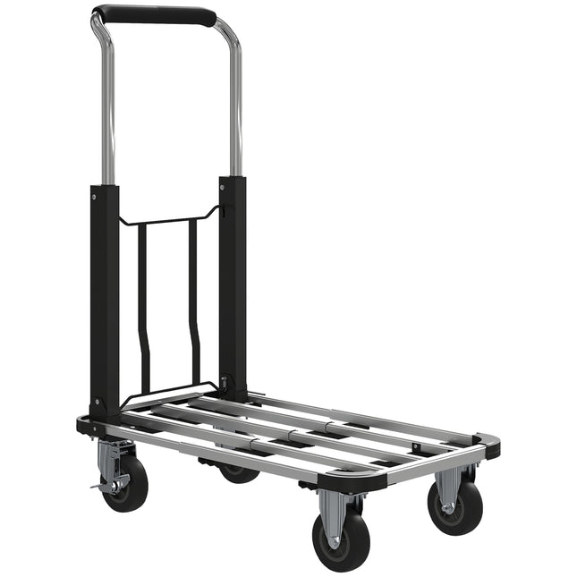 Cărucior pliabil, capacitate 150 kg, mâner reglabil, negru