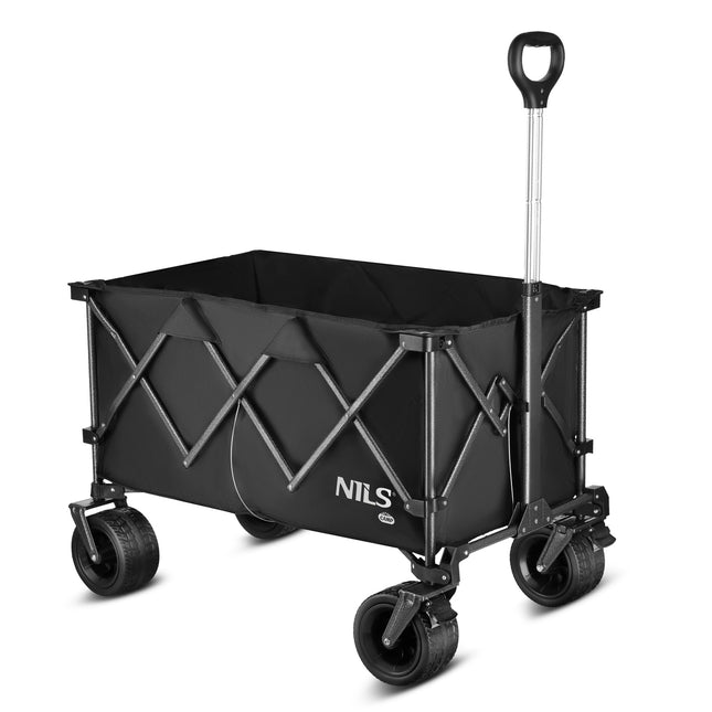 Vagon pliabil, negru, capacitate XXL 180L