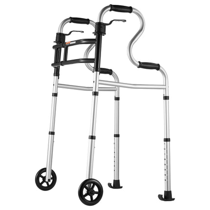Folding Walker With Wheels – Stand Assist, 450 Lb Capacity