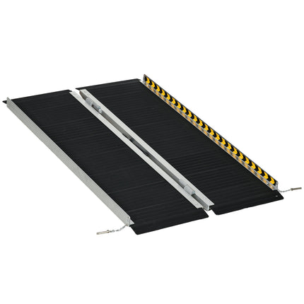 Rampă pliabilă pentru scaun cu rotile, suprafață antiderapantă, aluminiu portabil