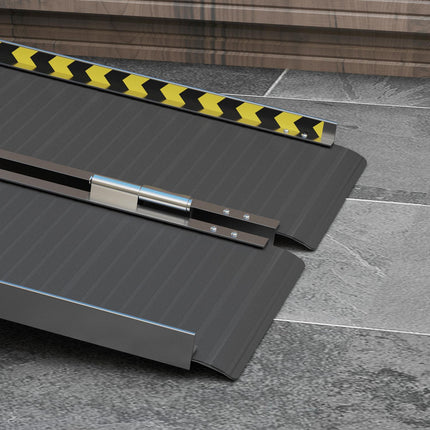 Rampă pliabilă pentru scaun cu rotile, suprafață antiderapantă, aluminiu portabil