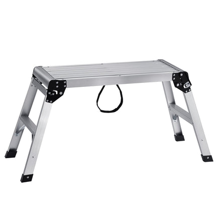 Folding Work Platform, Aluminum, 330 lb, Non-Slip Feet