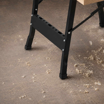 Folding Workbench with Clamping Jaws and Crank Adjustment, 100 kg Load